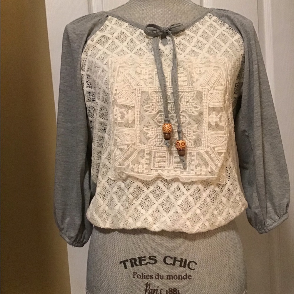 Cute lacy boho top